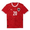 Camiseta de fútbol Austria Konrad Laimer 20 1ª equipación Euro 2024